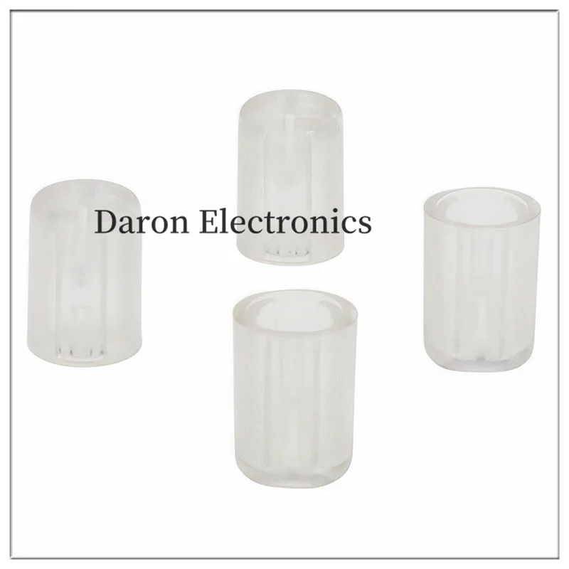 10PCS Plastic transparent knob with 10*14 toothed holes, 6mm mixing console/speaker/sound card rotation adjustment cap