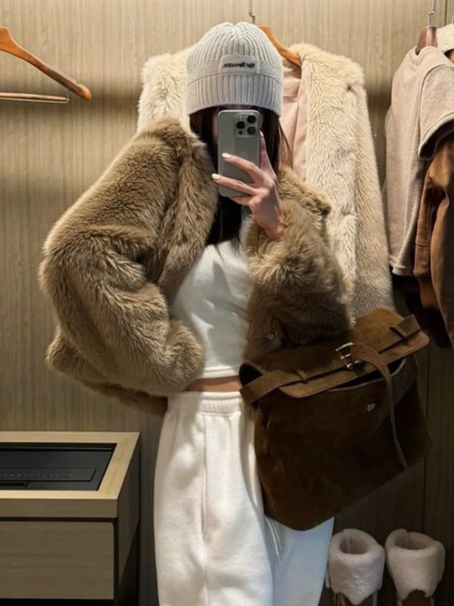 شيك ort لامب الفراء Jaet المرأة شتاء جديد Sle قبعة معطف رقيق محاكاة الفراء لينة المواد الداخلية تخفيف Sle طويل Sve