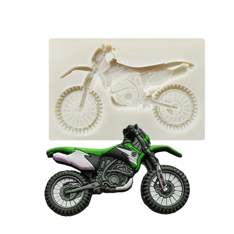 3D Motorcycle Shape Silicone Mold Chocolate Candy Cookie Clay Mould DIY Wedding Birthday Fondant Cake Decoratin Baking Tools
