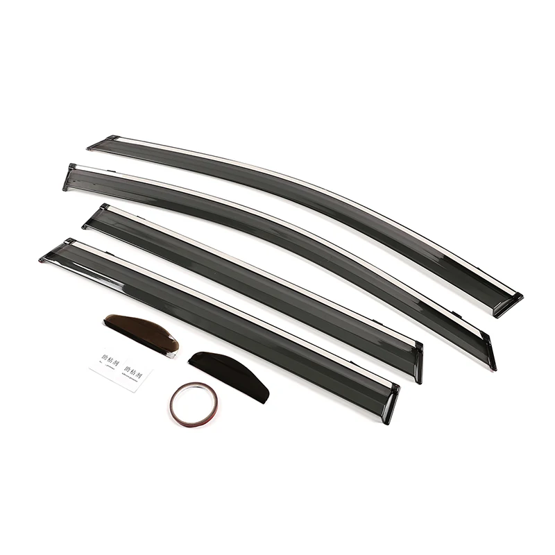 Exterior Details 4 Pcs Car Side Window Visor Guard Vent Awning Shelter Rain Guard For Honda CRV 2017 2018 2019 Car Accessories