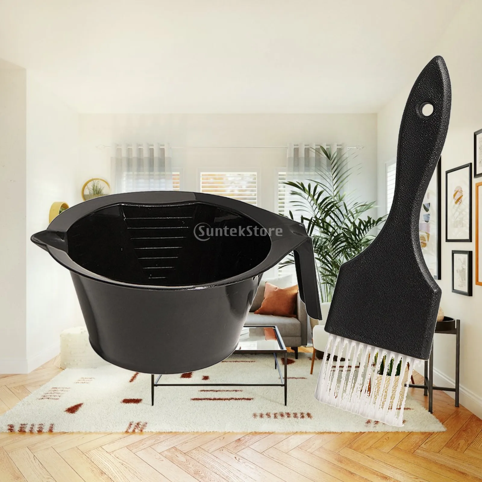 2Pcs Hair Dye Color Brush and Bowl Set Multifunctional Hair Dye Applicator