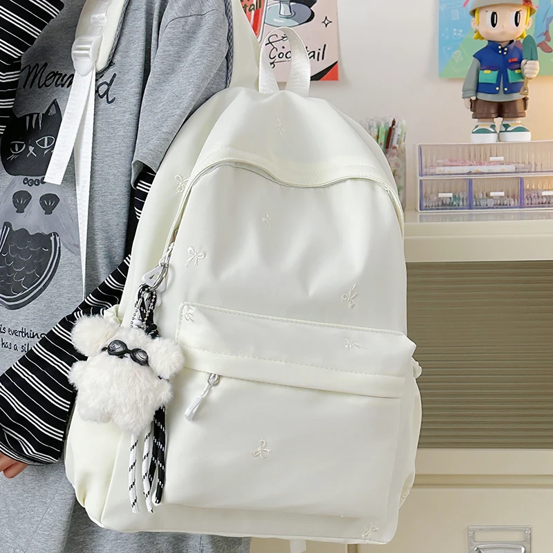 

Korean Esthetic Y2K Backpack with Bows Stylish Trend Fashion Backpack for Teens Junior High School Student Casual Travel Bookbag