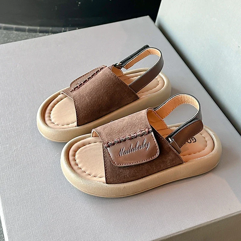 

2025 New Children's Sandals Girl Open-toe Versatile Summer Shoes for Boy Fashion Causal Kids Beach Sandals Outdoor Non-slip Soft
