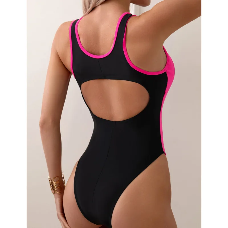 Summer 2024 Sexy One Piece Swimsuits Closed Women Swimwear Sports Push Up Swimming Wear Body Bathing Suit Beachwear Pool Bather