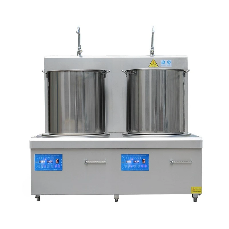 

Double head electromagnetic low soup stove, hot pot back kitchen commercial binocular electromagnetic stove
