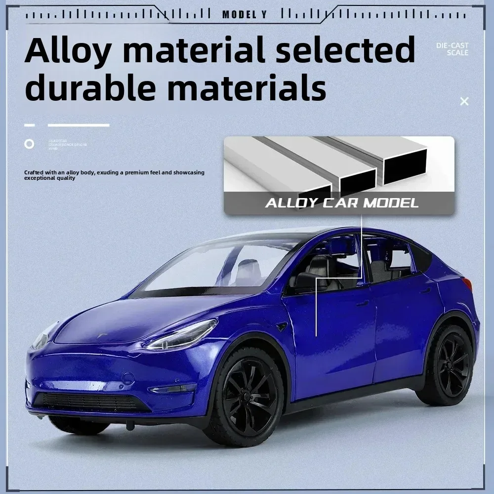 1:24 نموذج Y محاكاة عالية دييكاست سبيكة معدنية نموذج سيارة ضوء الصوت التراجع جمع الاطفال لعبة الهدايا A642