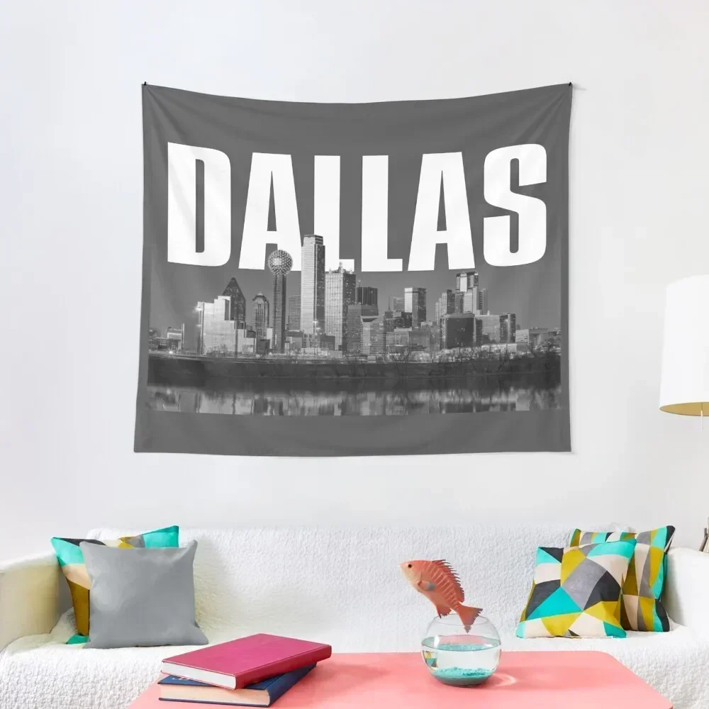 Dallas Cityscape Tapestry Room Decor Aesthetic Home Decor Tapestry