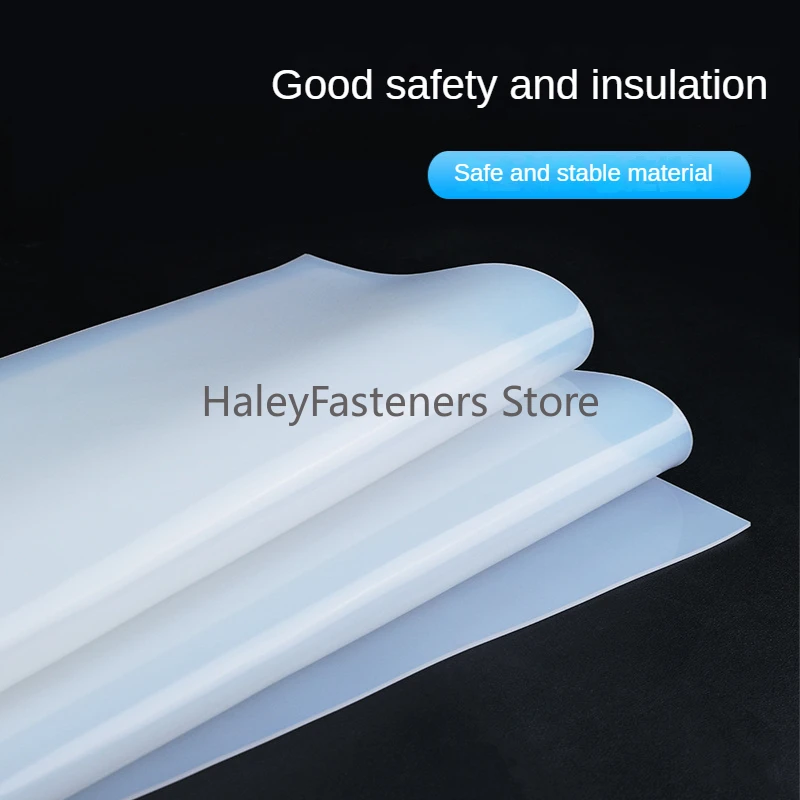 Esteira transparente do silicone branco, folha de borracha inodoro, resistente de alta temperatura, esteira da resina, 1mm, 2mm, 3mm