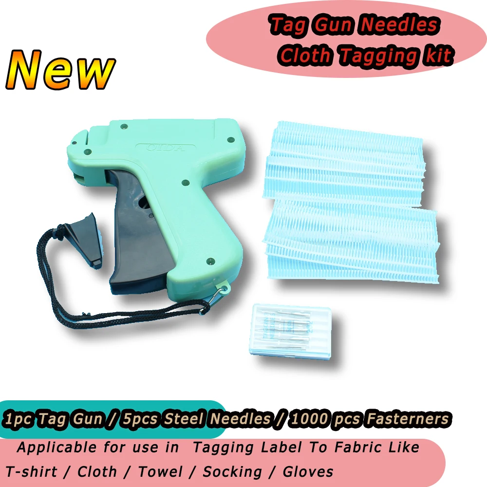 

Tag Gun Needles Cloth Tagging Manual Machine Print Fabric Towel Tag Label Fasterner DIY T-shirt Tag Kit Sewing