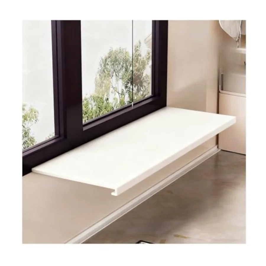 

Window Sill Extender Plate, White Carbon Steel Storage Shelf, Countertop Extension Board with Magnetic Base for Kitchen Bathroo