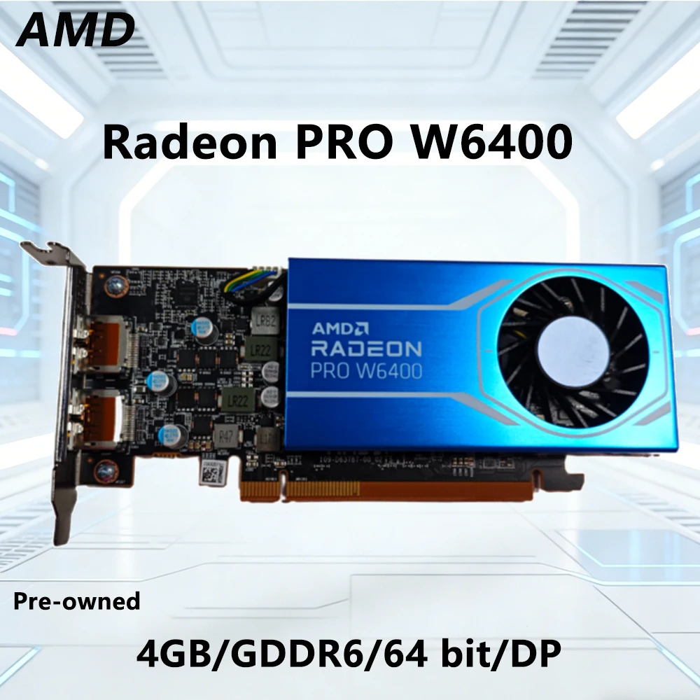 

Профессиональная видеокарта AMD Radeon PRO W6400 4 ГБ GDDR6 RDNA 2 для рабочих станций, 50 Вт, низкое энергопотребление, PCIe 4.0, для настольных ПК