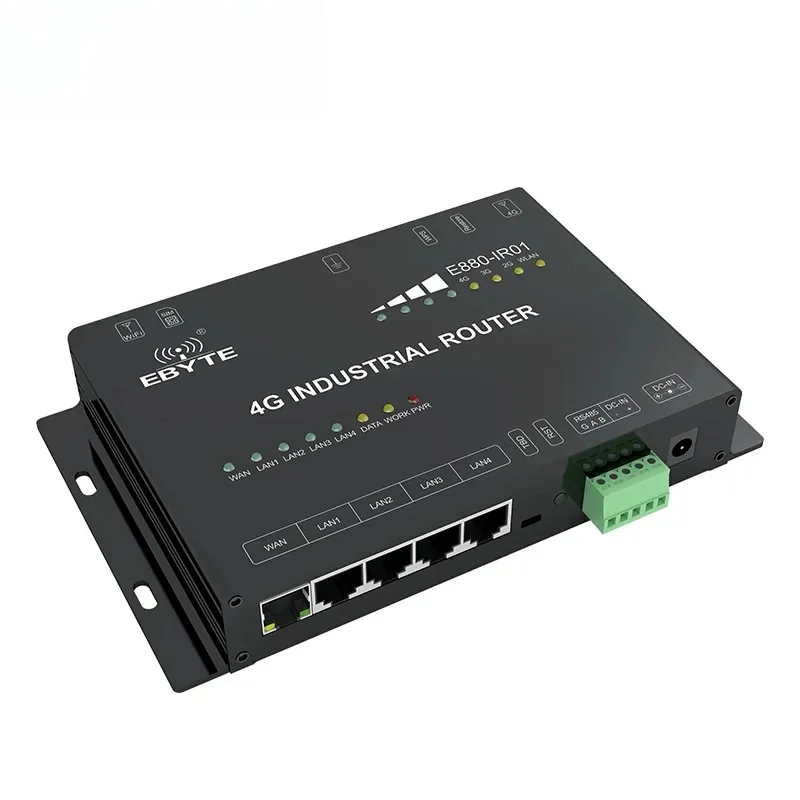 

NEW Cleqee-2 E880-IR01 RS485 WAN LAN WLAN Ethernet Wireless Modem Ethernet imsi Catcher Gateway 4G Wireless Modules WiFi Router