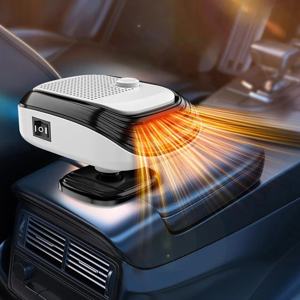 12V Car Heater Winter Defog With Fast Heating Heater Car Electric Heating Fan Portable Car Electric Heater Car Windshield Defros