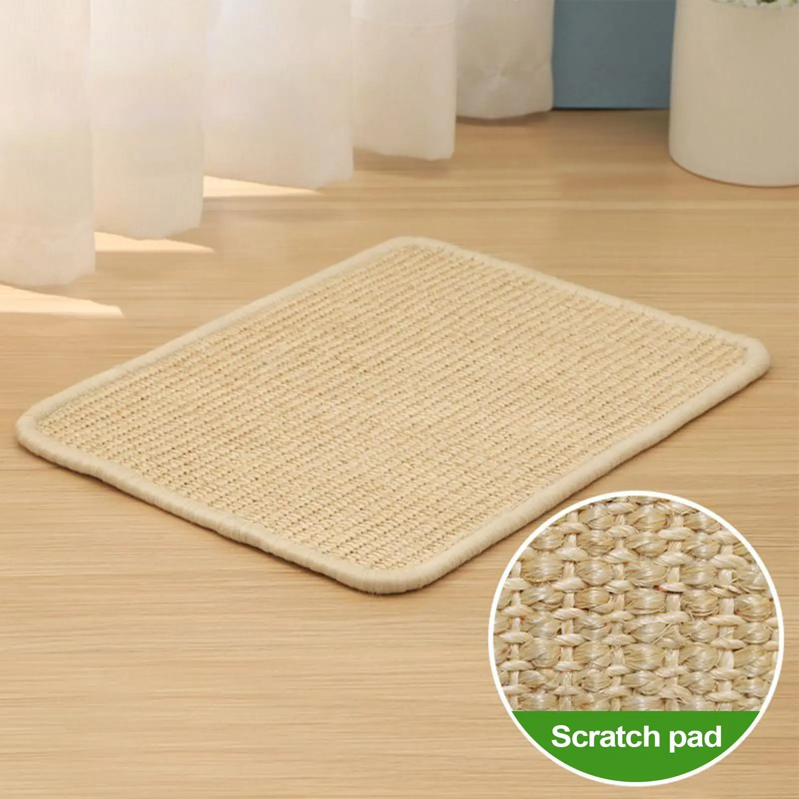 Bunny Scratch Mat Bunny Scratcher Cage Scratching Pad Natural Chew Toys Board Pet Supplies Furniture Protector Bedding Cage