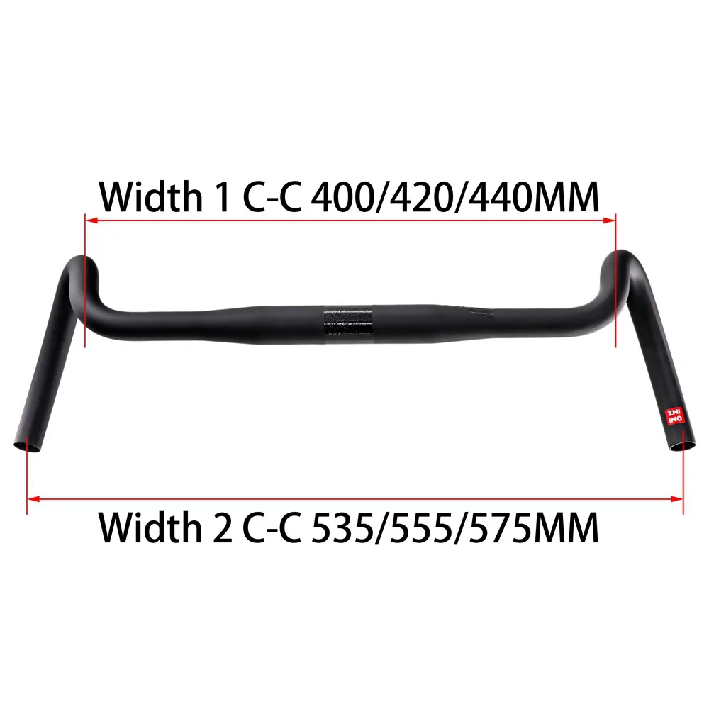 2023 New Carbon Gravel Handlebar Big Flare Bar Cyclecross Road Bike Handlebars 380/400/420/440mm Carbon Fiber Bicycle Handlebar