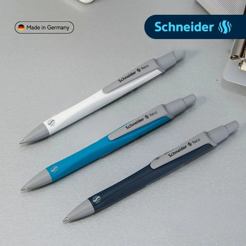 

Новинка 2025 года, 1 шт., мягкая клеевая ручка Schneider Reco, гелевая ручка, быстросохнущая нейтральная ручка, черный сердечник, 0,5 мм, офисные фирменные канцелярские принадлежности