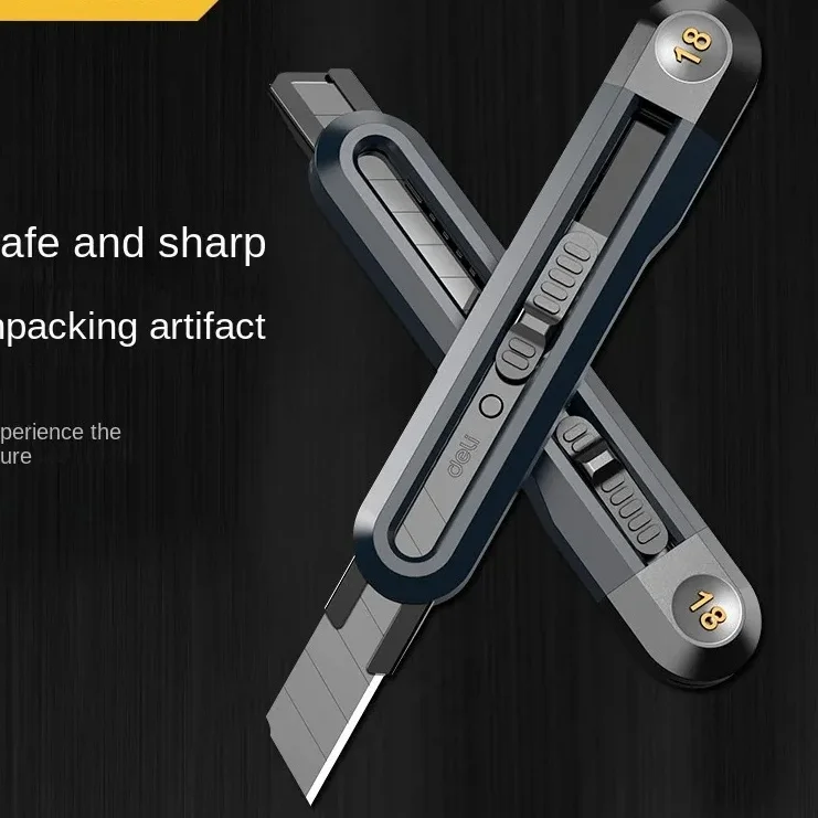 قواطع صندوقية قابلة للسحب، شفرات فولاذية عالية الكربون، قفل تلقائي، مثالي للاستخدام المكتبي والمنزلي #2