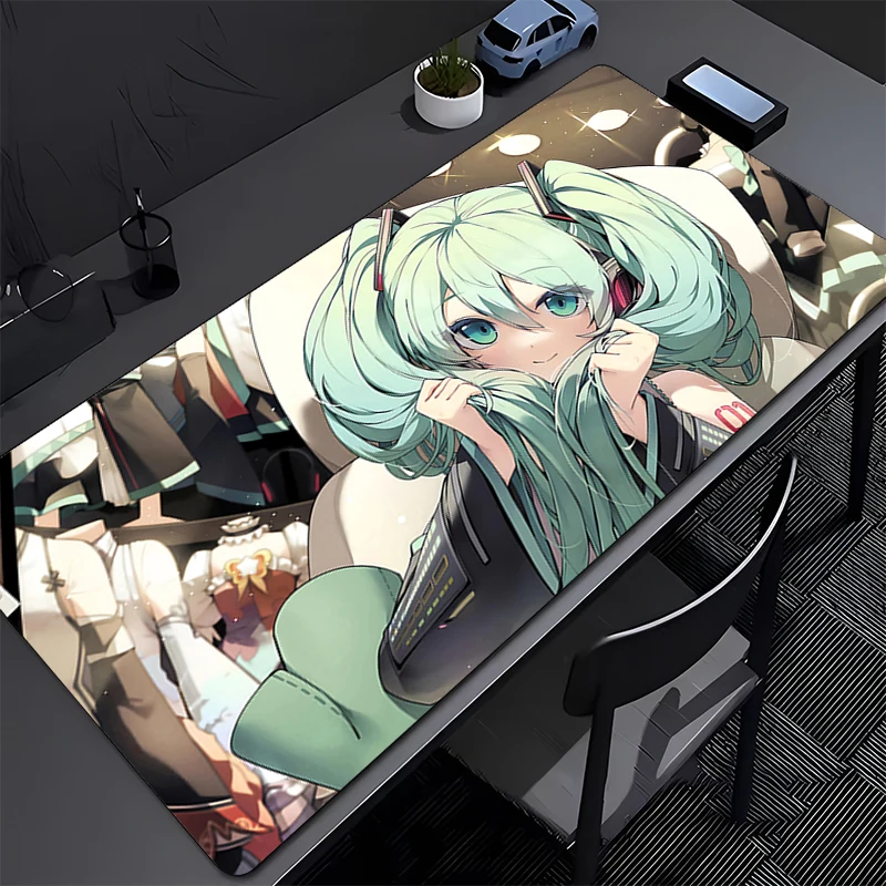 

Anime Mouse Pad Office PC Gaming Accessories Mousepad H-hatsunes M-miku Cute Girl Keyboard Pad Laptop Kawaii Gamer Soft Desk Mat
