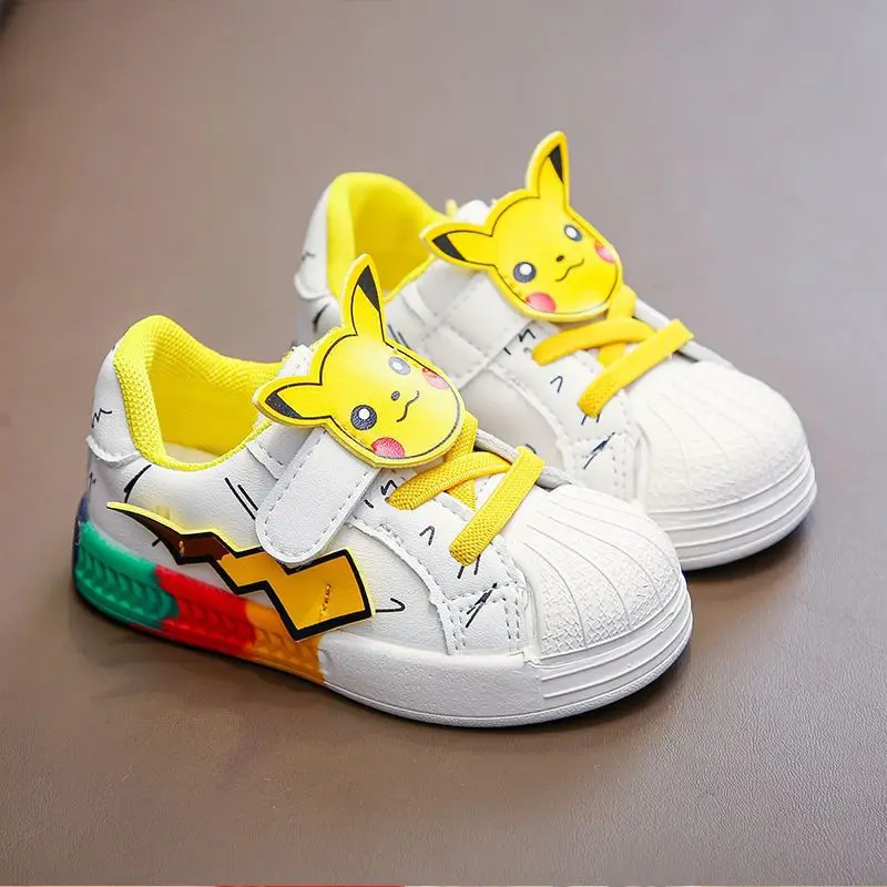 Pokemon Pikachu Baby Shoes Cute Cartoon Baby Non-slip Casual Shoes Boys Girls Toddler Shoes Sneakers Kids Outdoor Shoes Toys