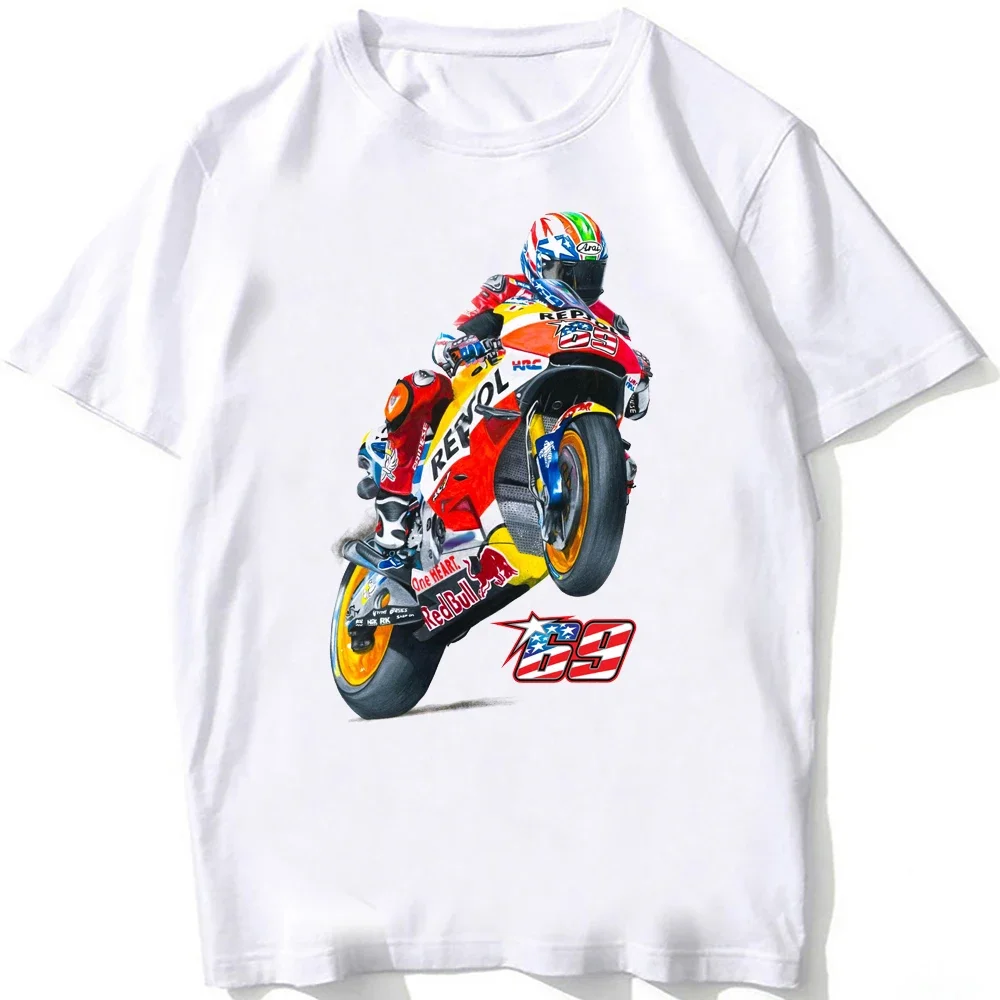 Nicky Hayden 69 GP Race Legend Riding T-Shirt New Men Short Sleeve Hip Hop Boy Sport Casual White Tops Motorcycle Rider Tees