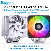 JONSBO PISA A4 A5 Black/White 5 Heat Pipe Tower CPU Cooler 3PIN ARGB Quiet Fan Air-Cooled Radiator For LGA1700 115X 1200 AM4 AM5