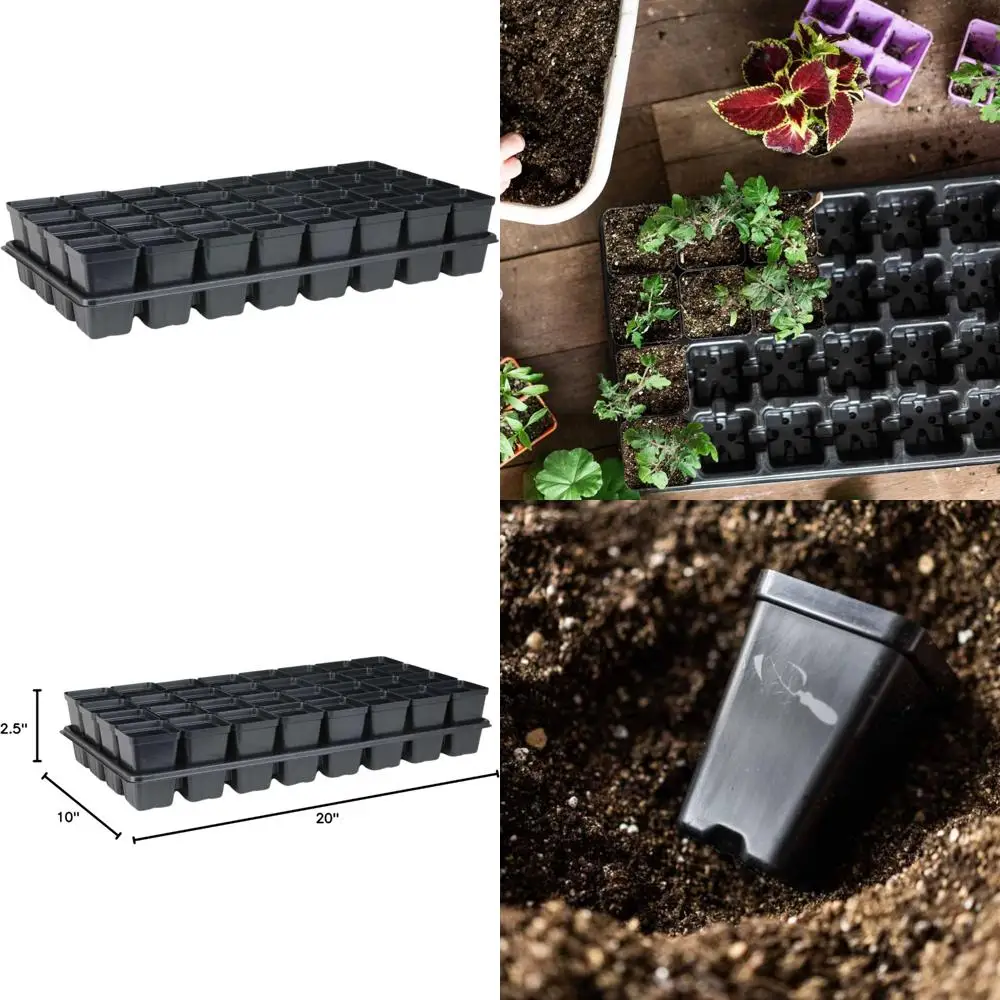 

Фермер для ботинок, прочные стартовые лотки для рассады с 32 ячейками со вставками, 10 упаковок, идеально подходят для проращивания семян и роста растений