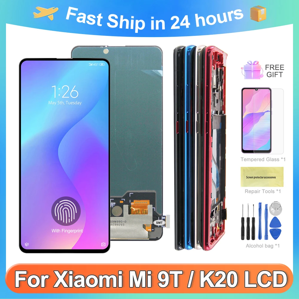 Dla Xiaomi 6.39 \'\'Mi 9T/Mi 9T Pro dla Redmi K20/K20 Pro M1903F10G wyświetlacz LCD ekran dotykowy wymiana zespołu Digitizer