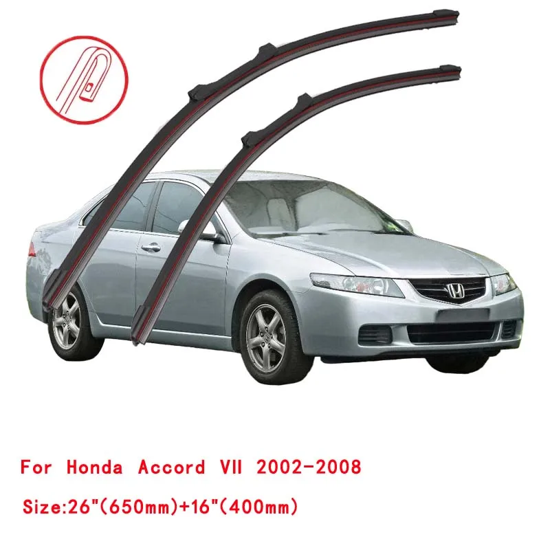 For Honda Accord 7 2003 2004 2005 2006 2007 2008 Cleaning Windshield Windscreen Brushes Accessories Wash Car Front Wiper Blades