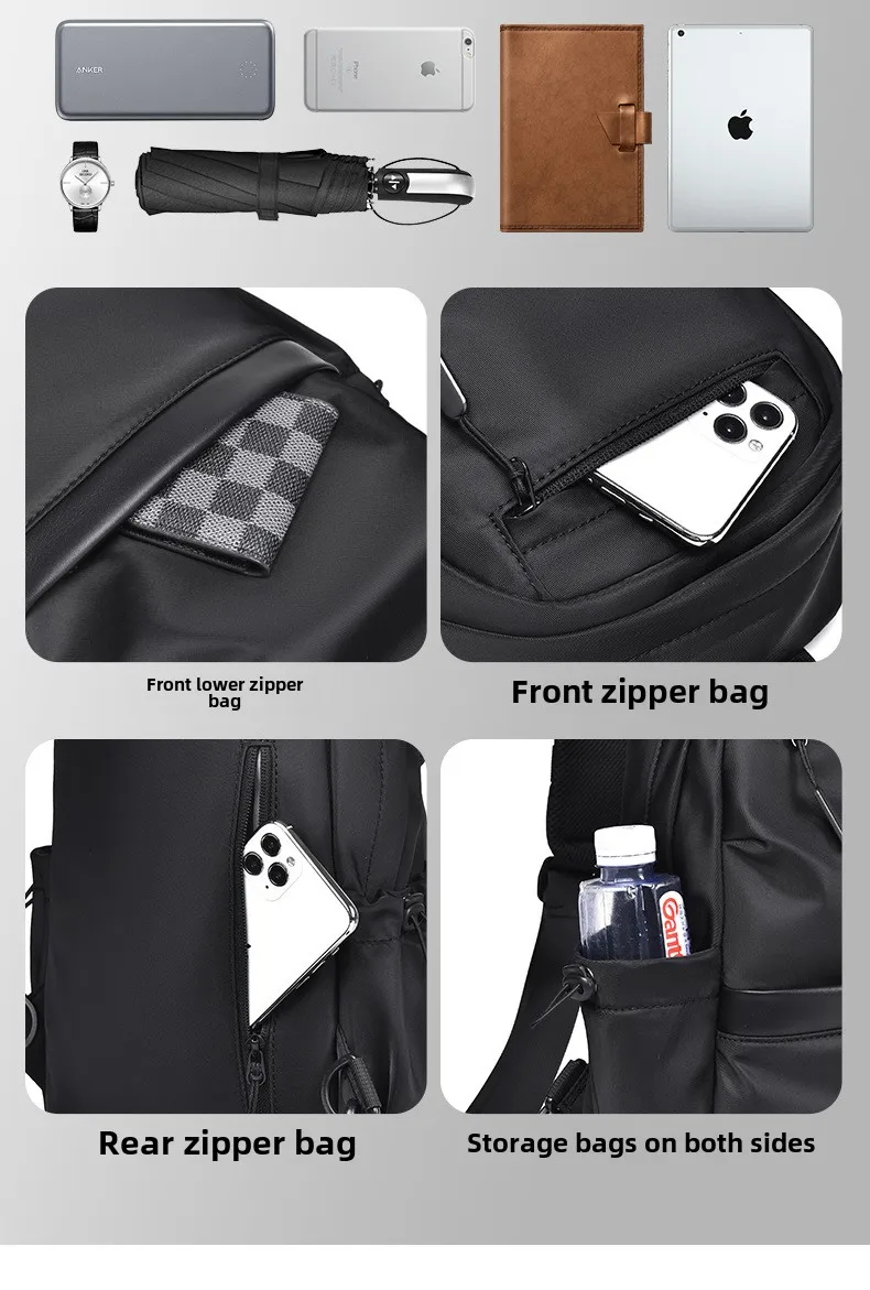 Men's Chest Bag 2025 New Trendy Large Capacity Leisure European and American Chest Bag Men's Multi Functional Crossbody Bag