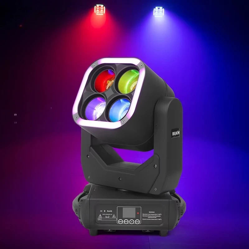 Светодиодная подвижная головка 4x60 Вт RGBW 4-в-1 — светодиодная кольцевая лампа DMX512 для DJ Disco Bar Stage