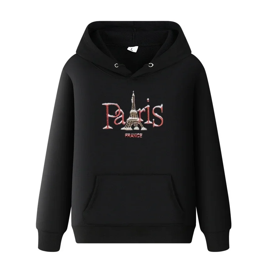 Paris City Men's and Women's Spring and Autumn hoodies, Hip hop sweatshirts, street hoodies, High Street, loose size tops