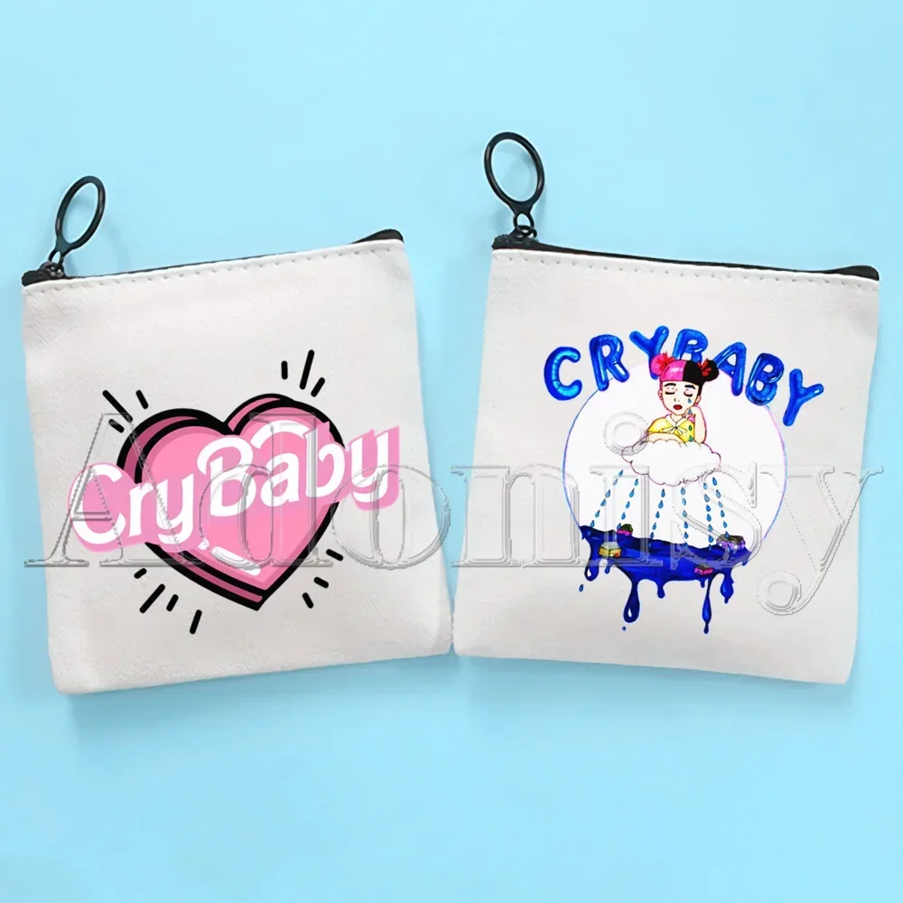 Cardigan marticker Cry Baby Hip Hop Hipster Canvas portamonete pochette stampa portamonete portamonete personalizzazione della custodia per studenti