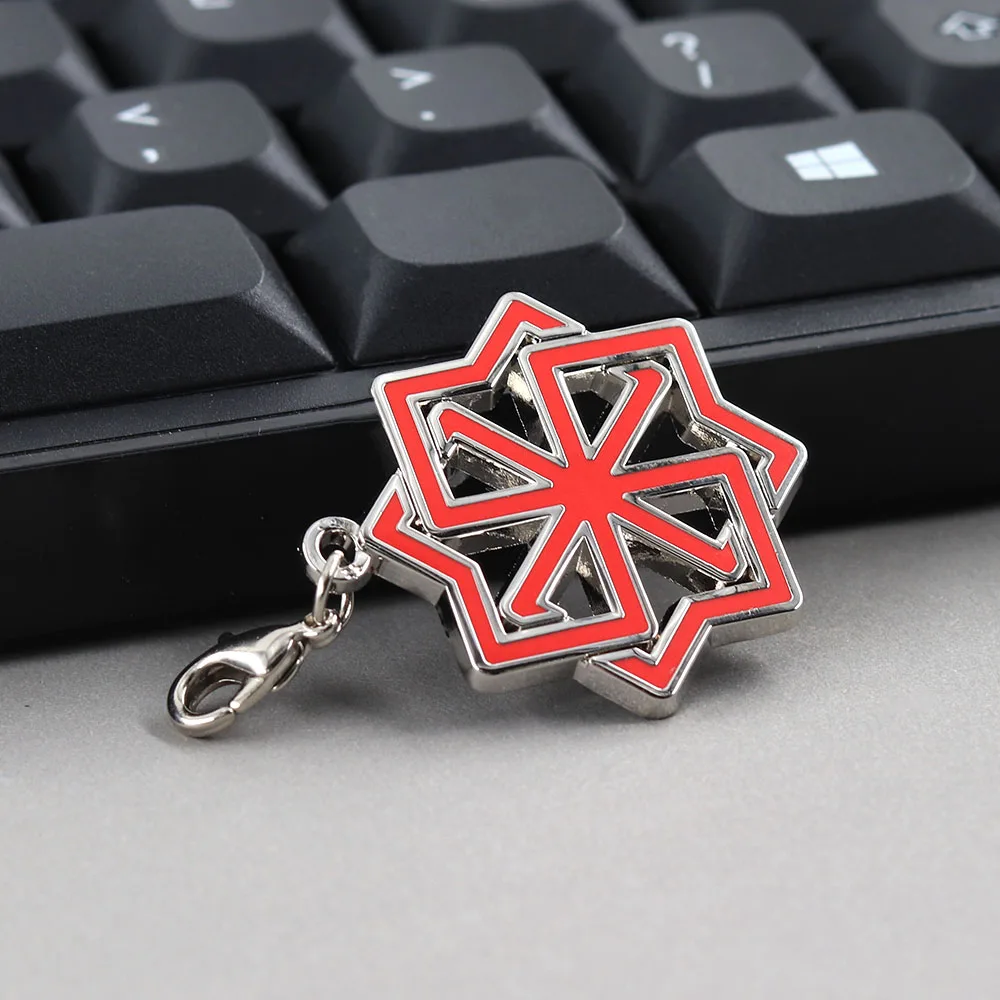 Slavic Molvinets Amulet Keychain Ancient Pagan Symbol Keyring Sacred Geometry Protection Talisman Metal Bag Charm Pendant Gift