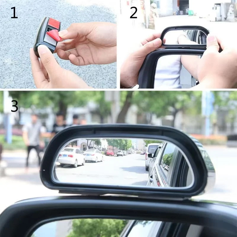 For Suitable Car Blind Spot Reverse Parking Assist Mirror, Waterproof High-Definition Glass Convex Rearview Mirror, Wide-Angle A