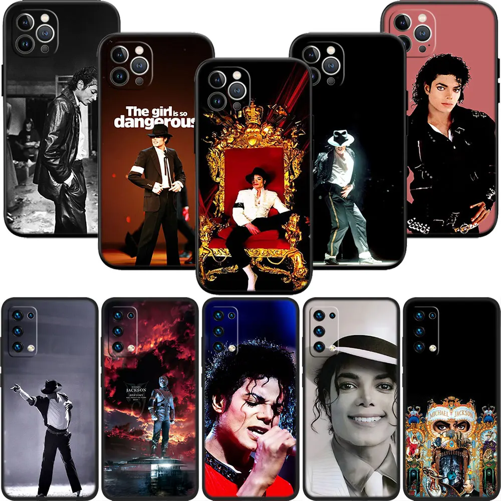 M-Michael J-Jackson Funda para Samsung Galaxy A01 A02 A02S A03 Core A03S A05 A05S A06 A10 A10S A16 A20 A20S A35 S10 Lite S10 + S10e