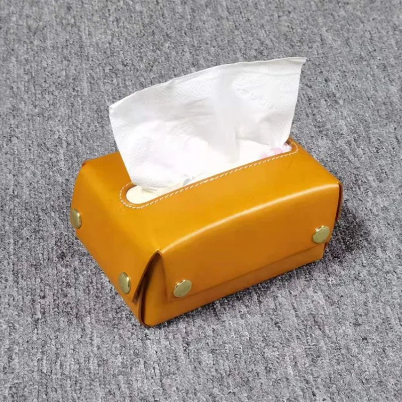 

Праздничный подарок мастер-майстера, винтажная настольная кожаная коробка для салфеток, коробка для хранения в салоне автомобиля, диспенсер для салфеток, автомобильная коробка для салфеток