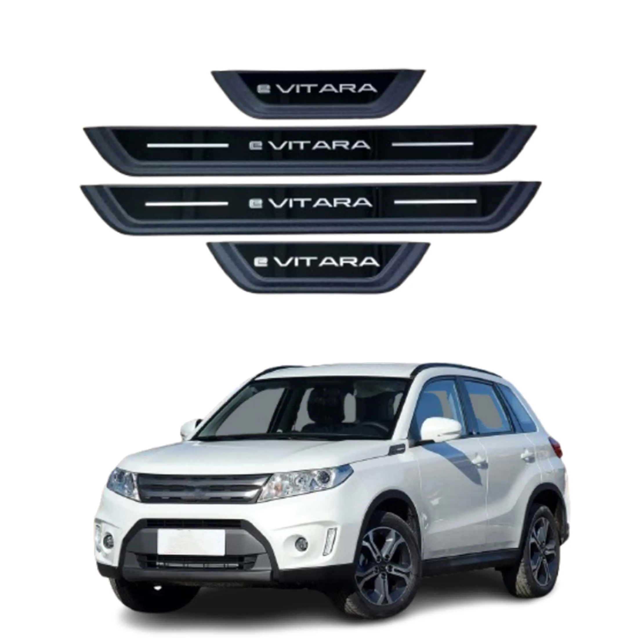 For Suzuki Vitara 2015‑2026 Car Door Sill Plate Door Entry Guard Protector Cover Stickers Pedal Trim Accessories Auto Parts