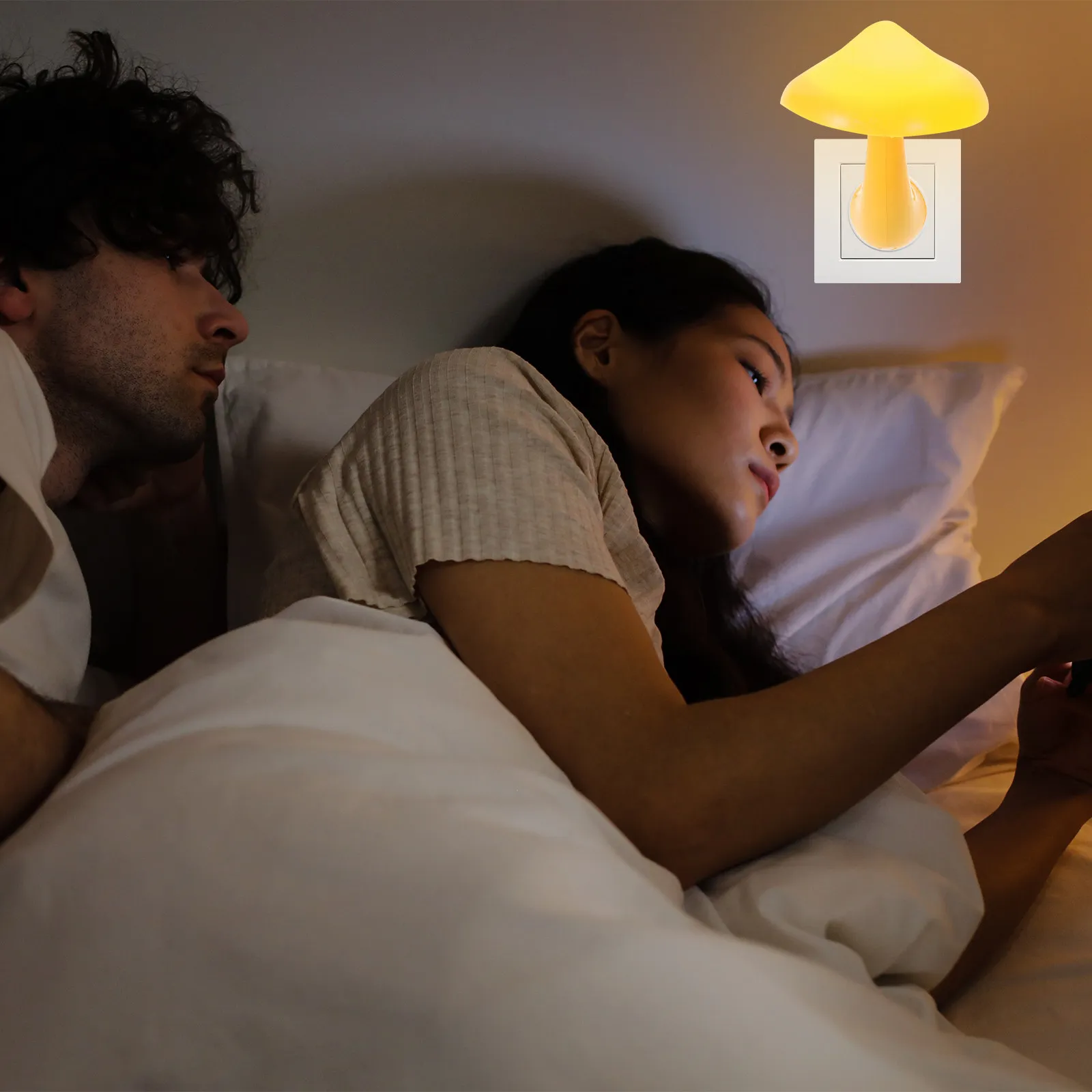 luminaria-noturna-led-em-formato-de-cogumelo-montada-na-parede-plug-in-amarelo-brilhante-lampada-de-baixa-potencia-ideal-para-quarto-infantil-corredor-banheiro-sala-de-estar
