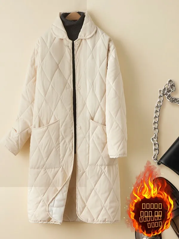 

Теплое хлопковое пальто женское средней длины, легкое, утепленное, большого размера, новое, зимнее, удобное, из хлопка