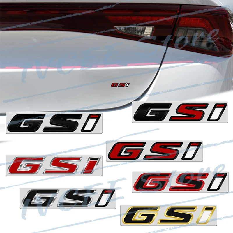 Car Accessories Metal GSI Emblem Rear Trunk Body Badge Sticker For Vauxhall Opel Zafira Mokka Antara Insignia Astra Adam OPC VXR