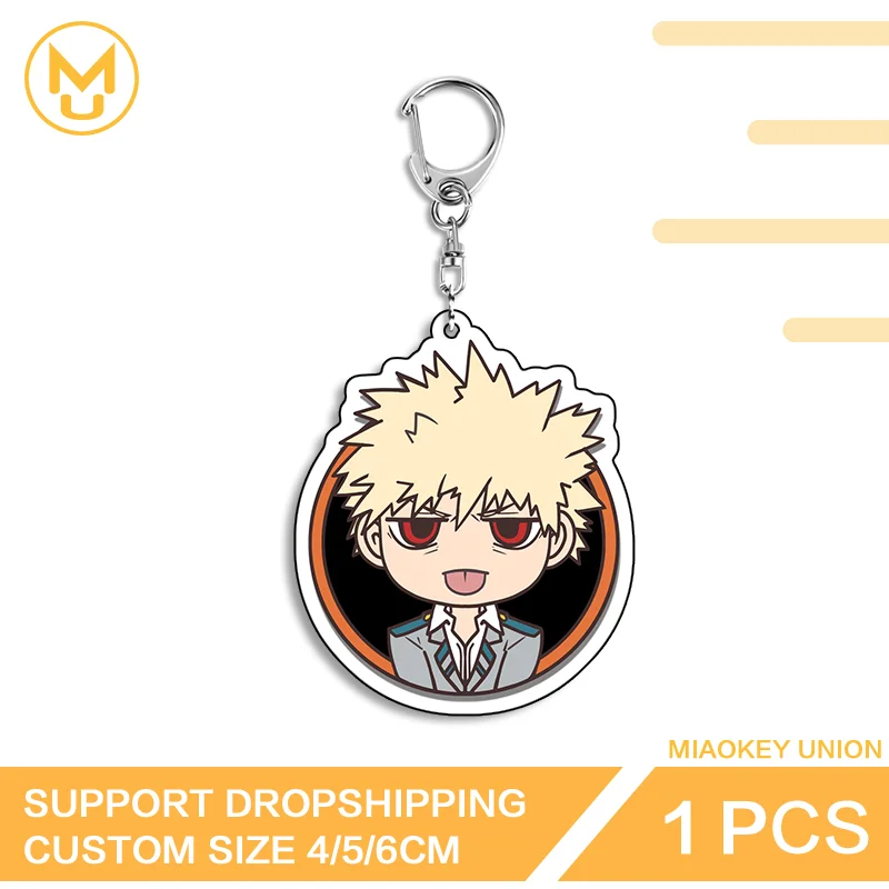 Katsuki Bakugo Rotundity Double Sided Acrylic Keyring Customizable Charming Practical Simulated Premium Simple Daily Accessory