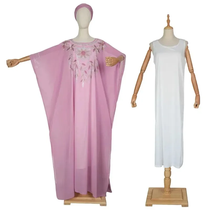 

Dashiki Abayas for Women Dubai Luxury 2025 Chiffon Boubou Muslim Caftan Marocain Wedding Evening Party Dresses African Clothes