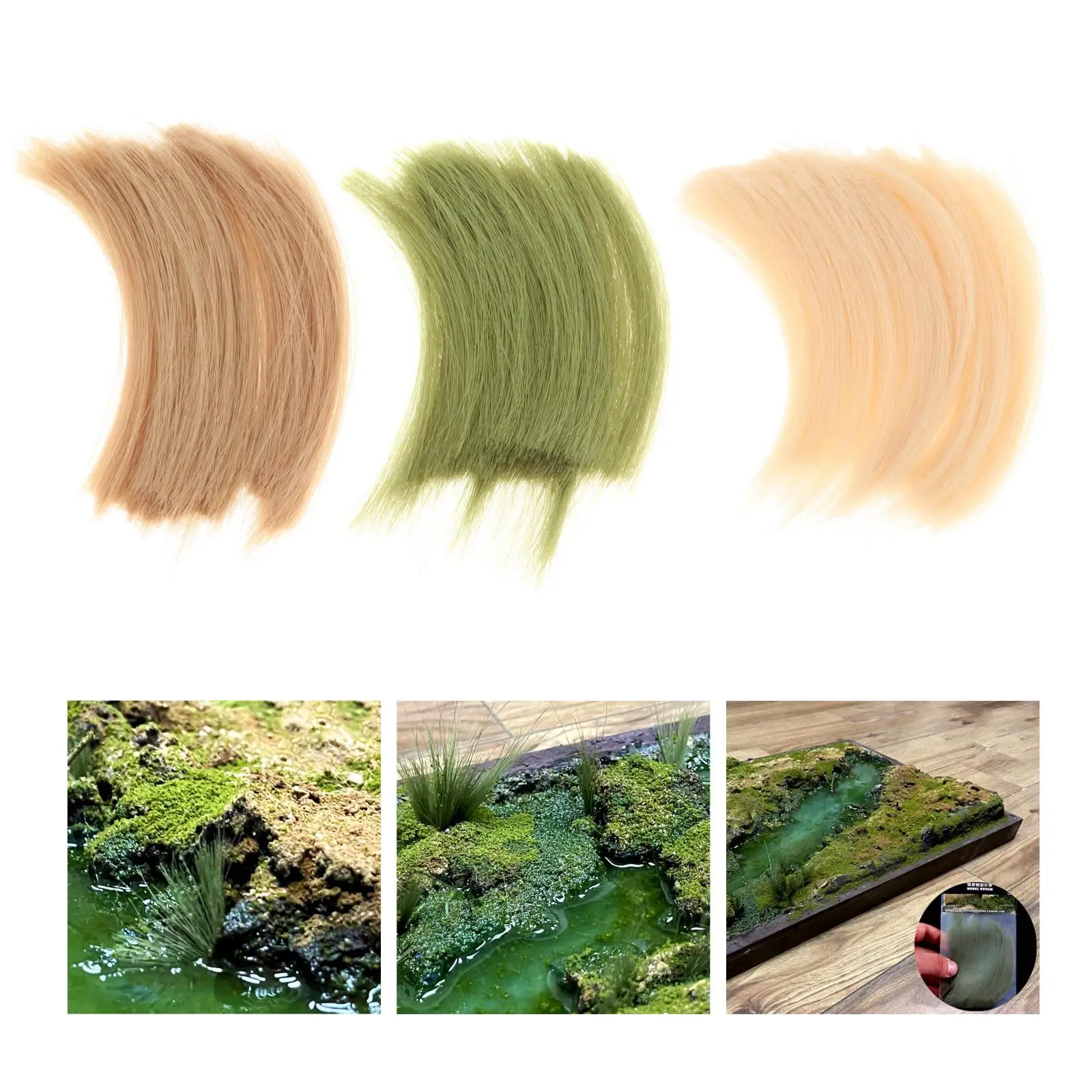 Resin Static Grass Making Material Miniature Ornament Simulation Diorama Props Architectural 10cm Landscaping Making