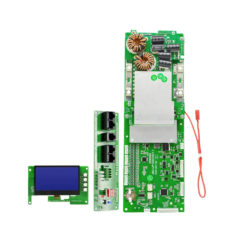 JIABAIDA Home Energy Storage Inverter LiFePO4 16S 48V 100A 150A 200A BMS with LCD Adapter CAN UART RS485 JBD 16S