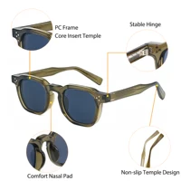CATERSIDE Retro Punk Men Sunglasses Small Frame Square Personalized Design Sun Glasses Women Travel Party Business Festival Gift - Image 6