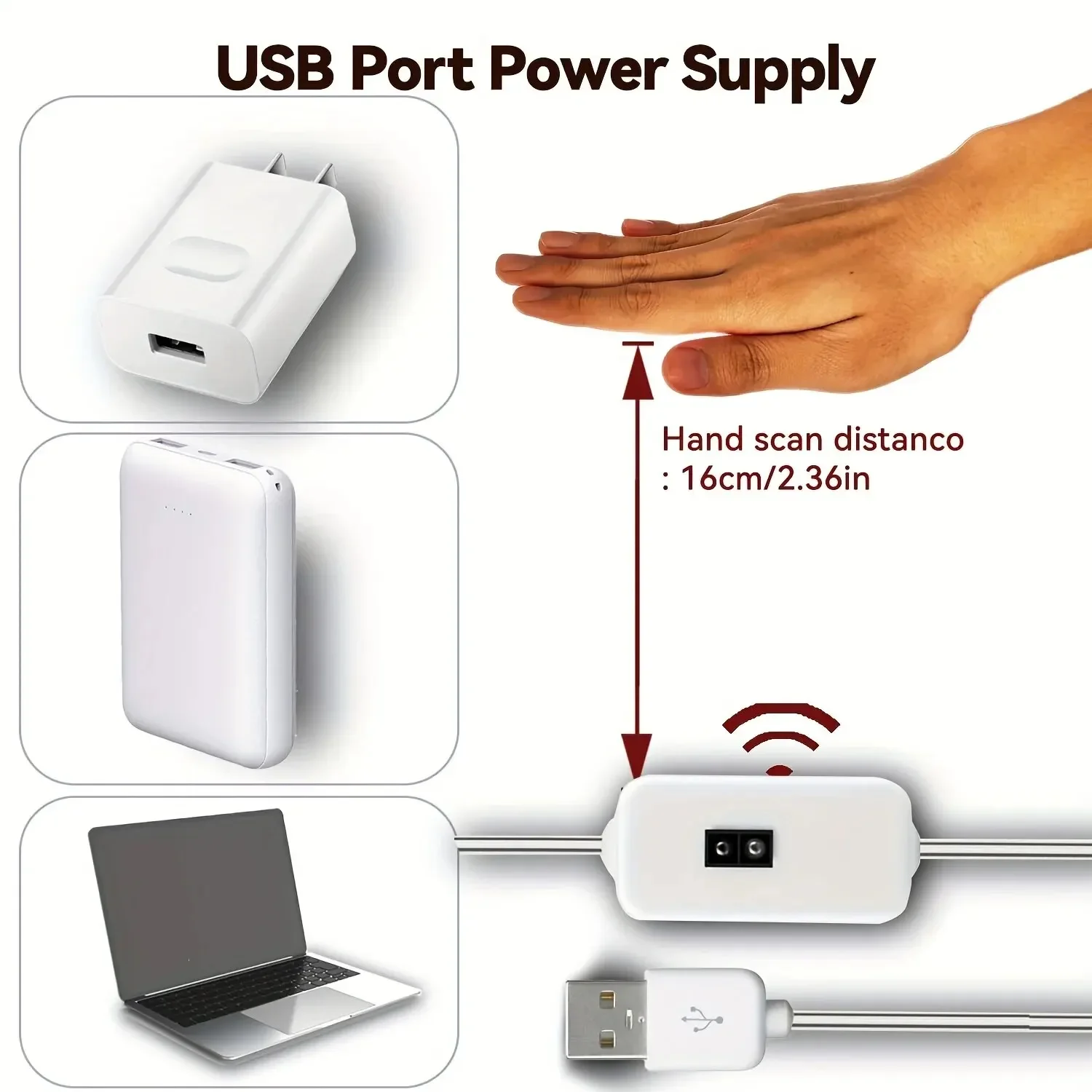 1 متر تيار مستمر 5 فولت أضواء ليلية مصباح USB لفتة الاستشعار عكس الضوء 2835 قطاع أضواء إضاءة خلفية للتلفاز المطبخ اليد الاجتياح يلوحون الشريط ديود