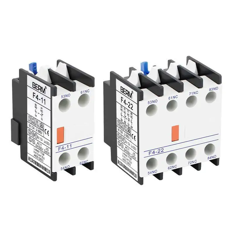 AC Contactor Auxiliary Contacts F4-22 Two Open Two Close F4-11 One Open One Close Auxiliary Contacts