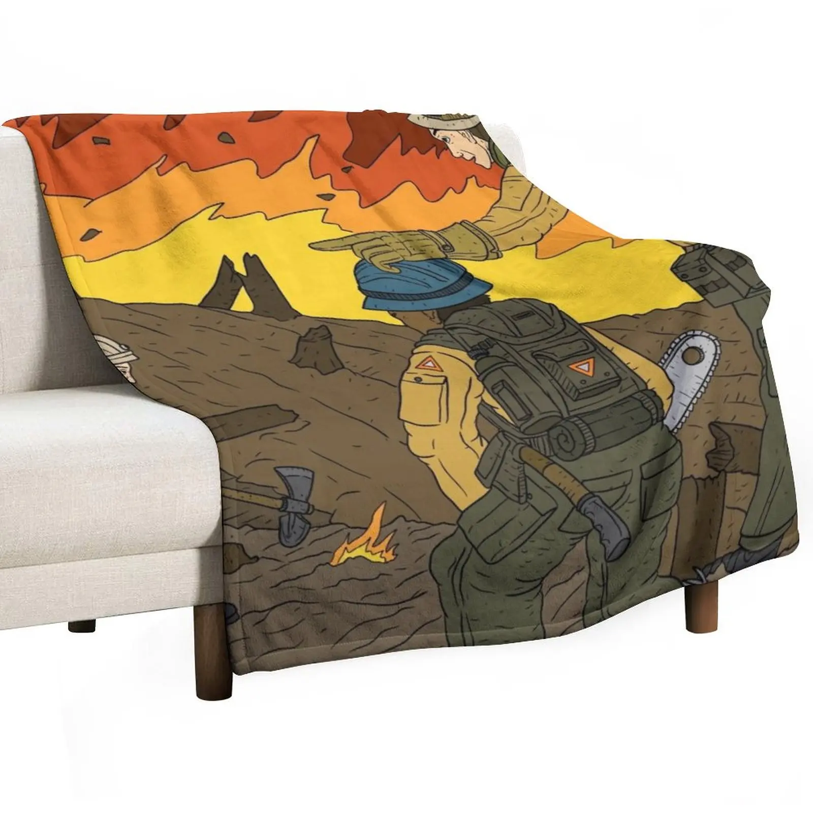 hotshot fire fighters. forest service. Throw Blanket Cozy Throw Blanket for Bed Sofa Chair