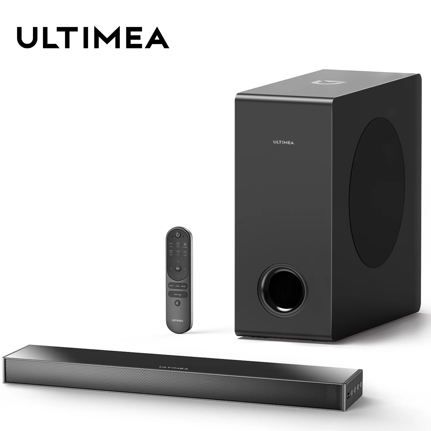 ULTIMEA 160W 2.1 TV Soundbar Home Theater Sound System Bluetooth Speakers SoundBar Subwoofer Support Optical AUX HDMI Speaker