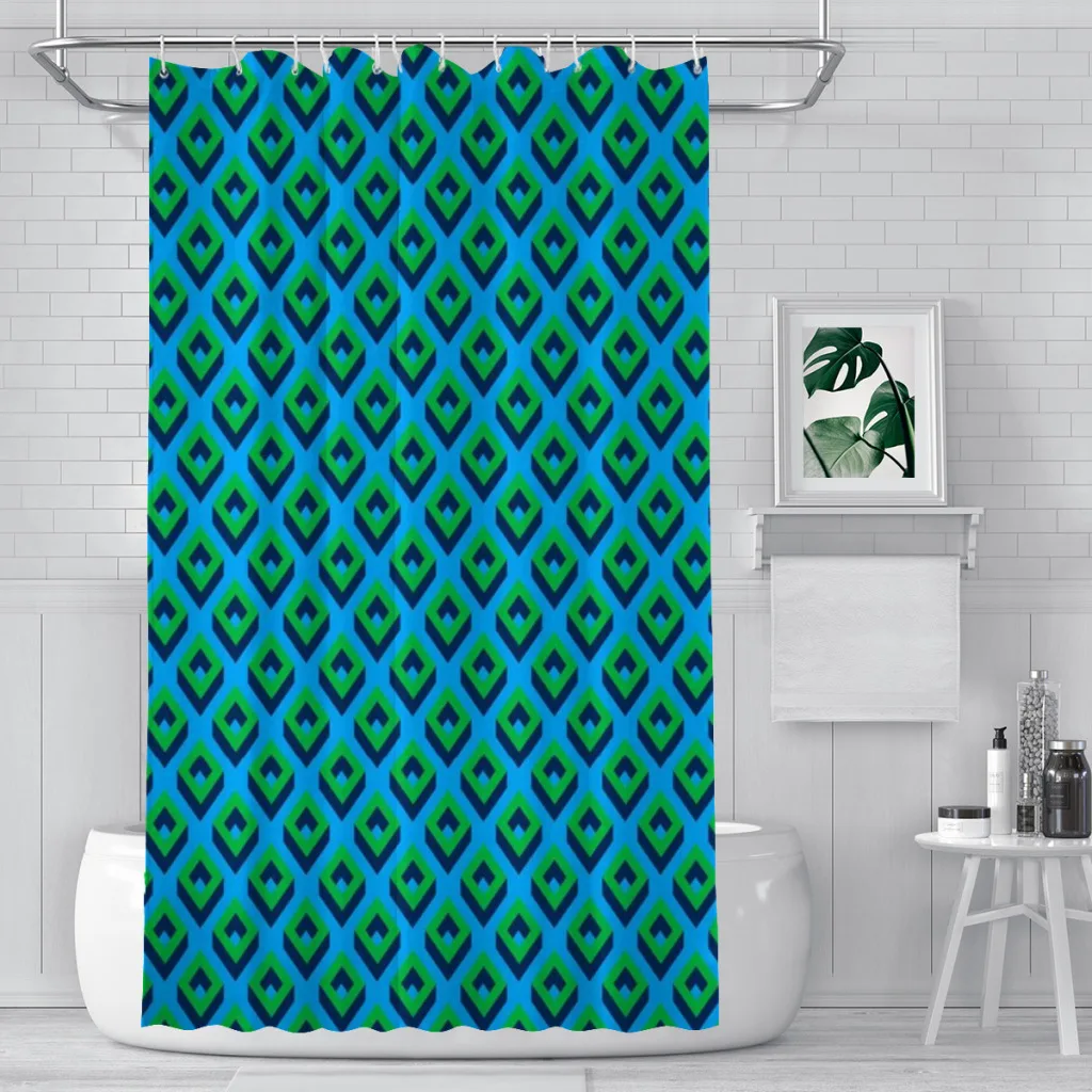 

DVF Shower Curtain Landscape Bath Curtain With Hooks for Bathroom waterproof scenery